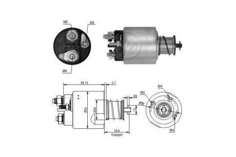 Втягуюче реле стартера ERA ZM3492