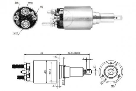 Реле стартера. ERA ZM3639 (фото 1)