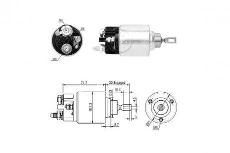 Реле стартера. ERA ZM377