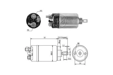 Втягуюче реле стартера ERA ZM521