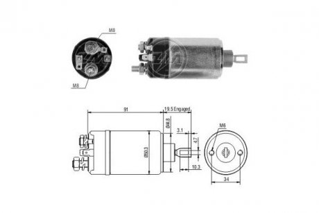 Реле стартера. ERA ZM522