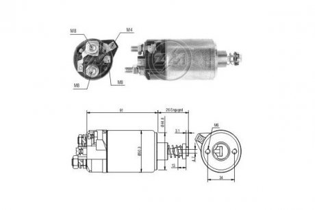 Реле стартера. ERA ZM528