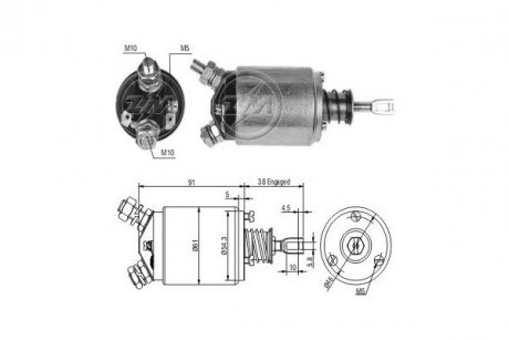 Втягуюче реле стартера ERA ZM533