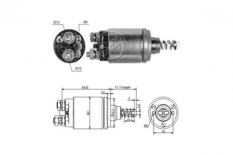 Реле стартера. ERA ZM542