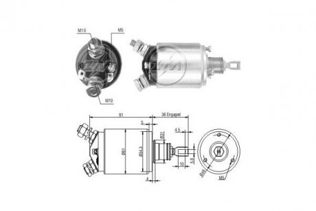 Реле стартера. ERA ZM546