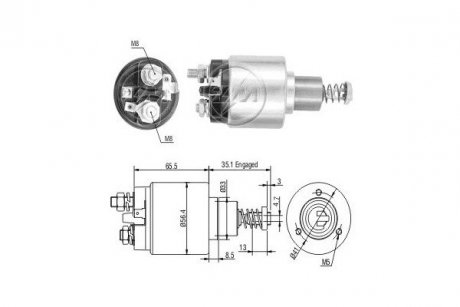 Тяговое реле, стартер ERA ZM576