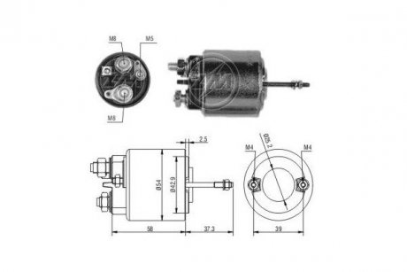 Реле стартера. ERA ZM598