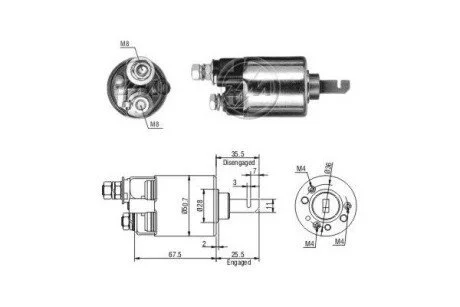 Втягуюче реле стартера ERA ZM606