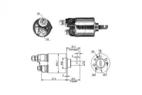 Реле стартера. ERA ZM607