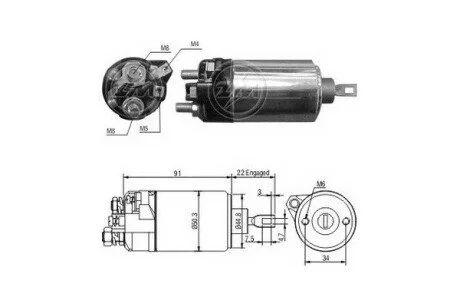 Втягуюче реле стартера ERA ZM625