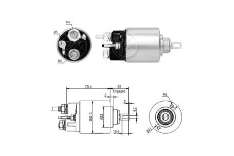 Тяговое реле, стартер ERA ZM6271