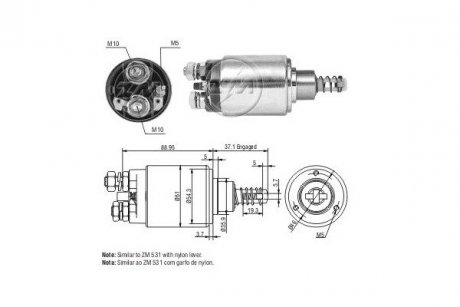 Втягуюче реле стартера ERA ZM631