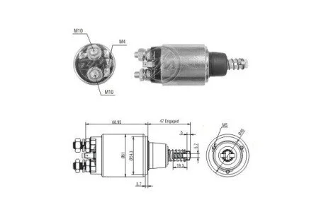 Втягуюче реле стартера ERA ZM6640 (фото 1)