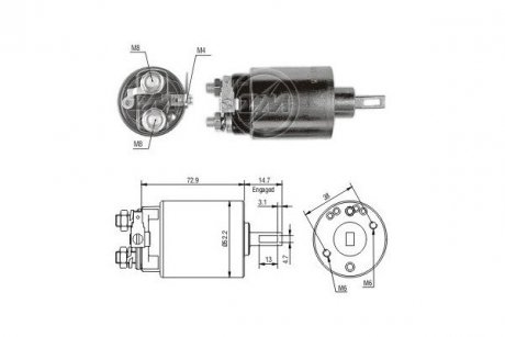 Реле стартера. ERA ZM685