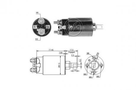 Реле стартера. ERA ZM692