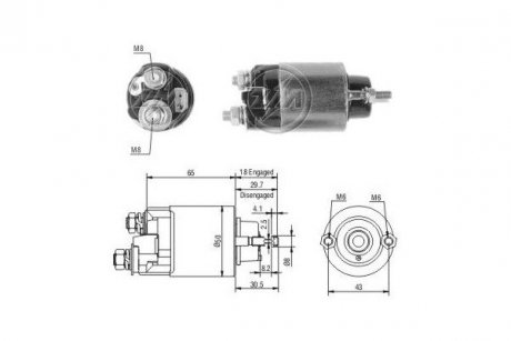 Реле стартера. ERA ZM705