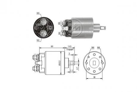 Тяговое реле, стартер ERA ZM710