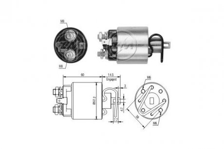 Реле стартера. ERA ZM717