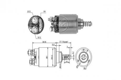 Реле стартера. ERA ZM743