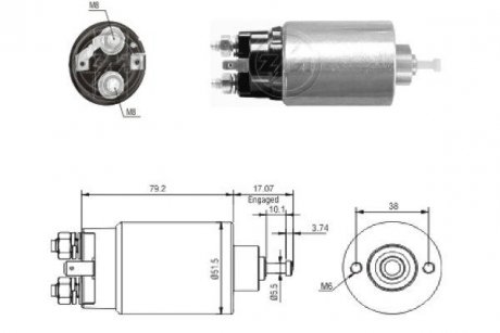 Тяговое реле, стартер ERA ZM769