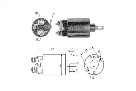 Реле стартера. ERA ZM780