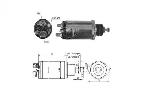 Втягуюче реле стартера ERA ZM806