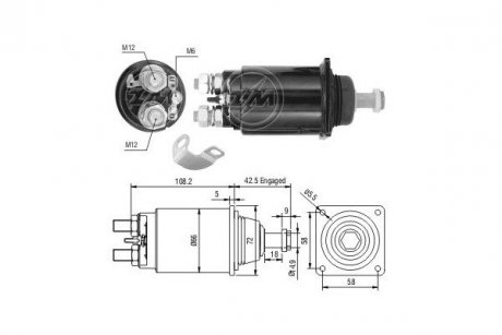 Реле стартера. ERA ZM833