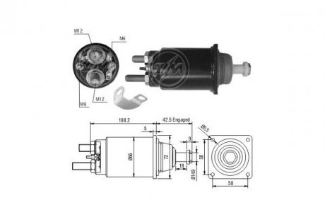 Реле стартера. ERA ZM834