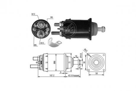 Реле стартера. ERA ZM836