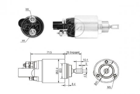 Реле стартера. ERA ZM8381