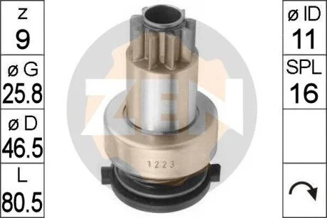 Бендікс стартера ERA ZN1223