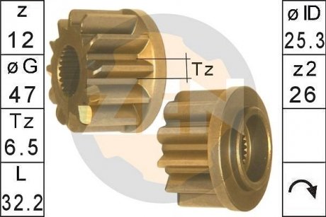 Зубчатка бендікса стартера ERA ZN12972