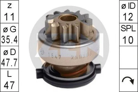 Бендикс стартера ERA ZN1547