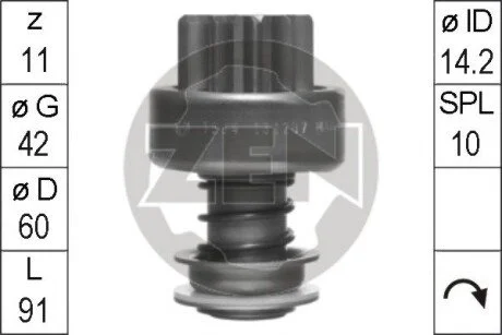 Бендікс стартера ERA ZN1594