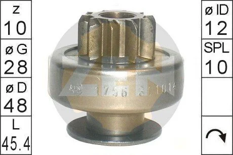 Бендікс стартера ERA ZN1756