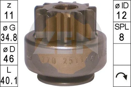 Бендікс стартера ERA ZN1770