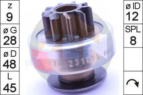 Бендикс стартера ERA ZN1776