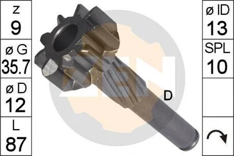 Зубчатка бендика стартера ERA ZN9527