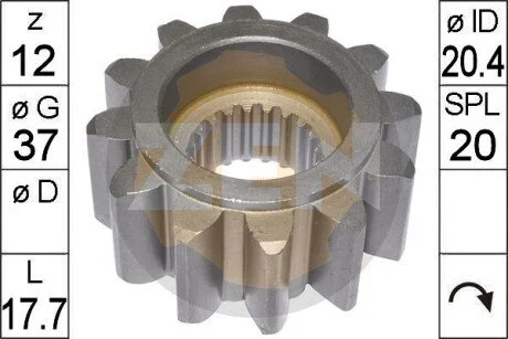 Зубчатка бендика стартера ERA ZN9597