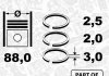 Кільця поршневі MB Sprinter 2.2/2.7CDI (88.00mm/STD) (2.5-2-3) ET ENGINETEAM R1008200VR1 (фото 3)