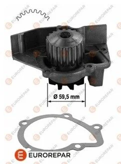 Помпа води Citroen Berlingo/Xsara/Peugeot Partner/205/306/309/405/406/806/Expert 1.6/1.8/1.9 87-02 Eurorepar 1637173180