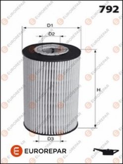 Фільтр масляний Volvo C30/C70/S40/S60/S80 2.0-2.4 10- Eurorepar 1637766580