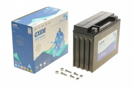Аккумулятор залитый и заряженный AGM 21Ah 350A EXIDE AGM12-23