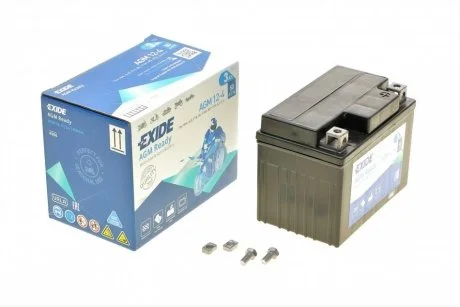 Аккумулятор залитый и заряженный AGM 3Ah 50A EXIDE AGM12-4