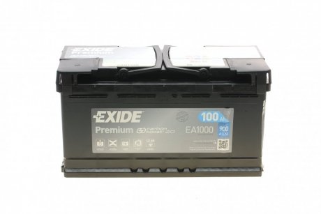 АКБ 6СТ-100 R+ (пт900) (необслуж) Premium EXIDE EA1000