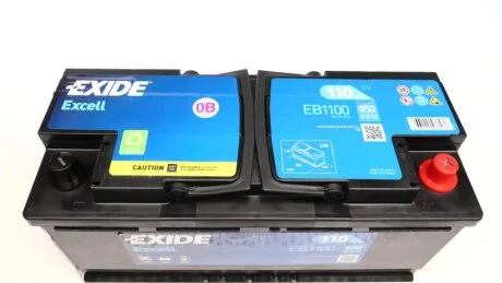 АКБ 6СТ-110 R+ (пт850) (необслуж)(392х175х190) EXCELL EXIDE EB1100