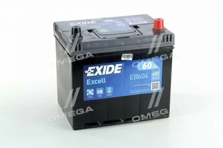 АКБ 6СТ-60 R+ (пт480) (необслуж) Asia EXCELL EXIDE EB604