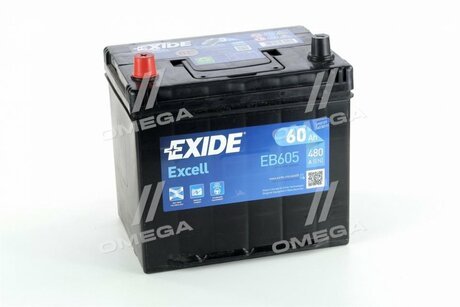 Аккумулятор 60Ah-12v EXCELL(230х172х220),L,EN480 Азия EXIDE EB605