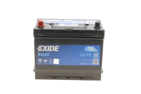 АКБ 6СТ-70 L+ (пт540) (необслуж) Asia EXCELL EXIDE EB705