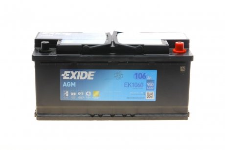 Стартерна батарея (акумулятор) EXIDE EK1060 (фото 1)